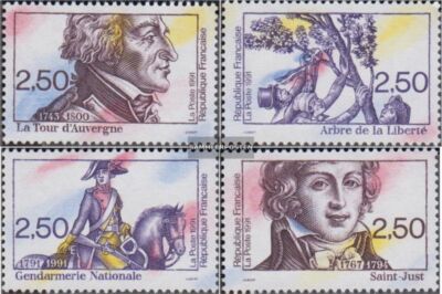 Briefmarkensatz Frankreich 1986 Persönlichkeiten ** MNH | Katalog Nr. 2532-2536, Postfrisch