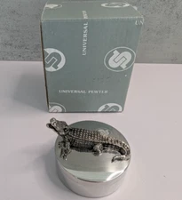Universal Pewter Alligator Trinket Box NEW