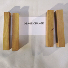 Lot of 4 Osage Orange Pen Blanks, 5 " long X .75 " square.