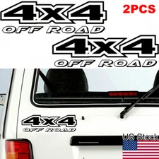 2x Black 4X4 Off Road Rear Trunk Side Fender Truck Decal Stickers Accessories