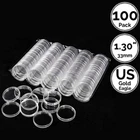 100 Pack 1.30 Inch 33 mm Coin Capsule Holders Fit For 1 Oz Gold Eagle