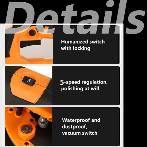 5-Speed Adjust Powerful Drywall Sander Polishing Machine W/ 6 Sanding Discs 220V - Picture 7 of 15