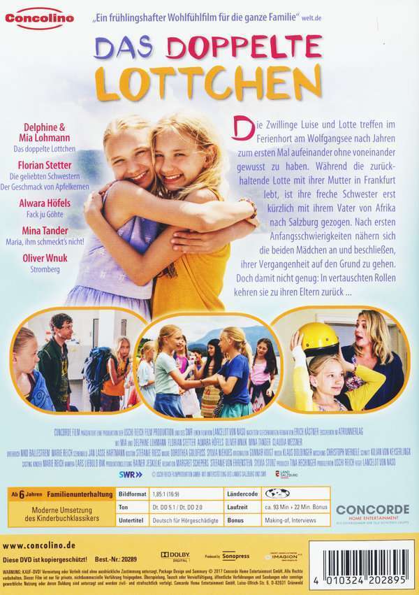 Thumbnail - Doppelte Lottchen, Das 2017 (dvd) Min: 90/dd5.1/ws - Concorde 20289 -