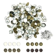 120 Sets 17mm Replacement Jeans Button, Pants Metal Button Snap Denim Buttons 