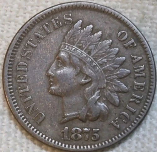 1875 Indian Cent Nice VF+ or XF. Breaking Up Sets. Free Shipping