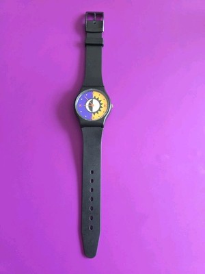 Vintage 80s/90s Sun & Moon FedEX Promotional Plastic Watch Untested Rare HTF