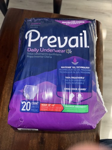 Prevail Daily Protective Underwear Diapers, Unisex Adult Med 20 Count - Picture 3 of 4