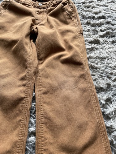 Carhartt Pants Boys Size 10 Brown Canvas Dungaree 1364 - Picture 4 of 11