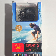 Sports Cam 1080p HD Action Camera 2in Screen Waterproof 30m Wide Angle