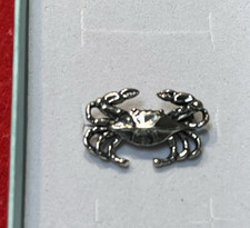Vintage Sterling Silver .925 Handsom BEAU Craft Crab Brooch 7/8" L
