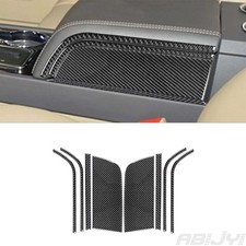 8pcs For Lincoln Navigator Carbon Fiber Interior Center Armrest Side Cover Trim