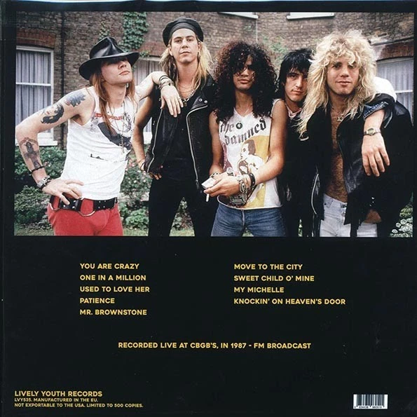 Guns N' Roses	 Acoustic At CBGB's, 1987 FM Broadcast 500 COPIES MADE! - Image 2 of 2