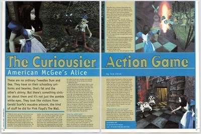 American McGee's Alice - PC Review - Vintage Original Print Ad/Poster Promo 2000