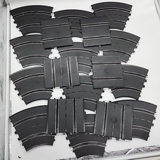 Vtg Eldon 1/32 Slot Car Track 18 Pcs Plus Bridge Supports Power Pack 8