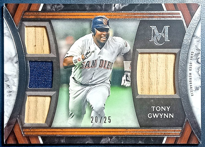 TONY GWYNN 2022 TOPPS MUSEUM QUAD RELIC LEGENDS #SPPQRL-TGW 20/25 HOF GAME USED