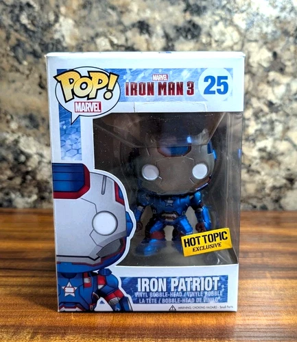 Funko Pop! Marvel Iron Man 3: Iron Patriot #25 Metallic Hot Topic Exclusive 2013