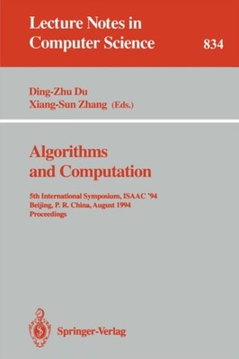 Du - Algorithms and Computation   5th International Symposium ISAAC ' - X555z