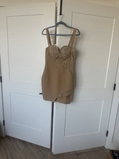 Tan Bedazzled Dress Women's Size Large