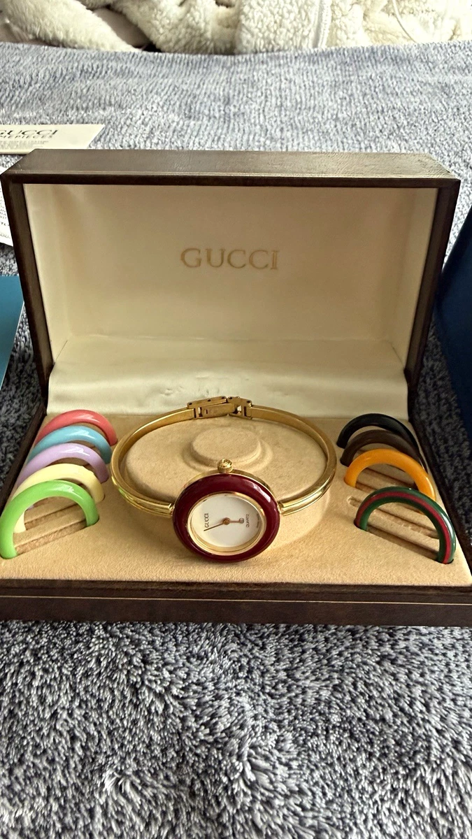 GUCCI グッチ 腕時計 watch チェンジベゼル　1100L 金　ゴールド Gucci 1100 Watches for sale - eBay