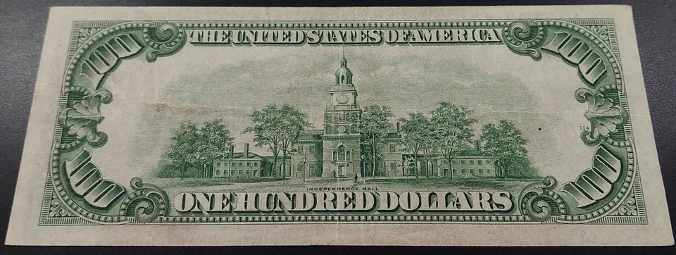 1934 $100 Federal Reserve Note, St Louis! Nice shape! No pinholes! Fr# 2152 H. - Image 3 of 4