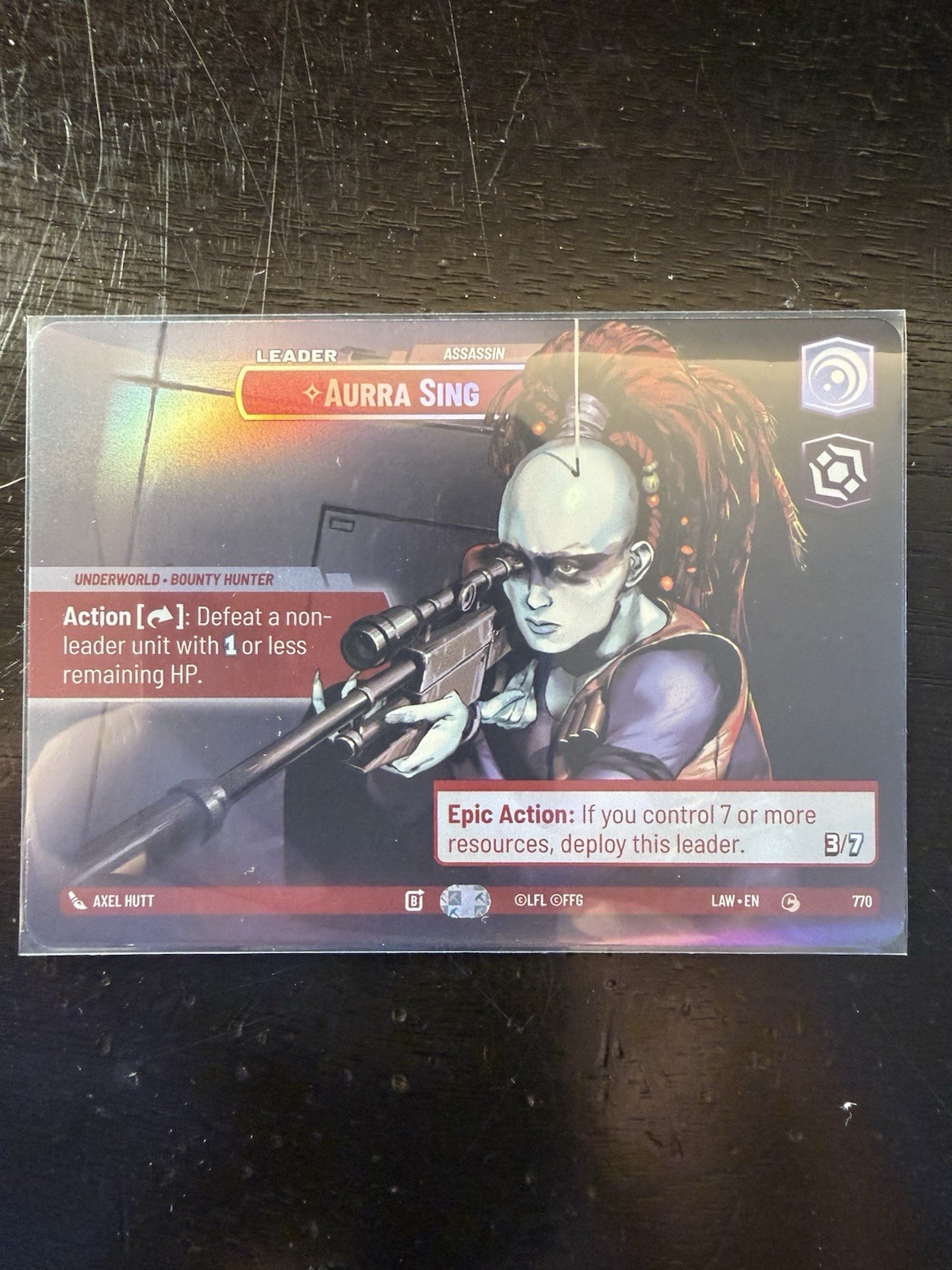 Star Wars Unlimited Aurra Sing Showcase Foil Leader 770 Lawless Time SWU NM/M
