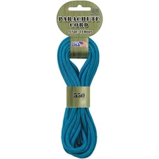 Pepperell PARA-1642 Parachute Cord 4mmx16'-Turquoise (6Pk)
