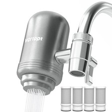 HOMFISH Stainless Faucet Tap Water Filter Purifier Filtration System Kitchen