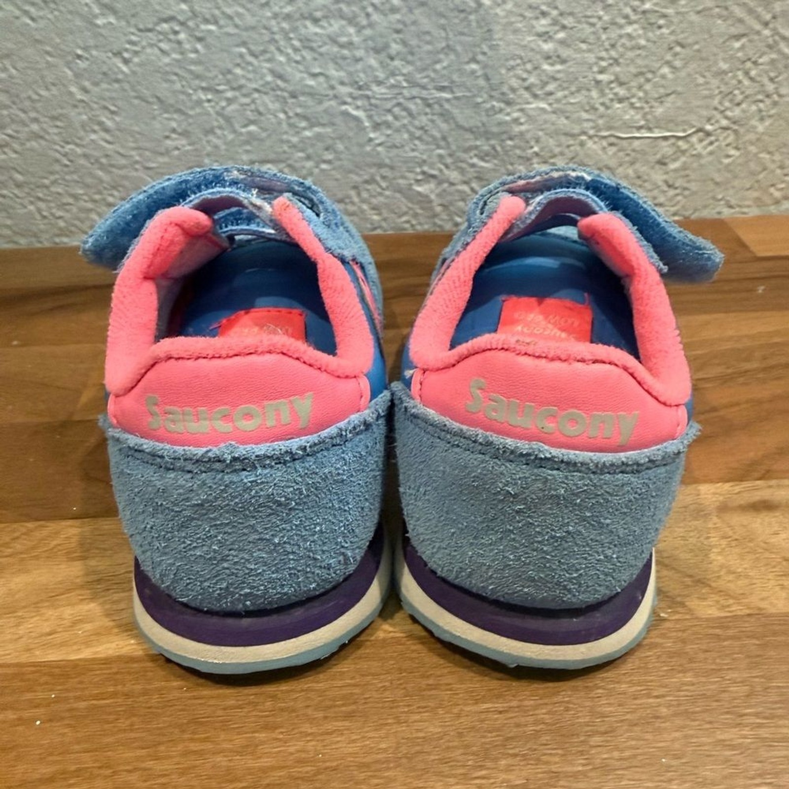 Saucony Baby Jazz Blue and Pink Sneakers size 7 thumbnail 4