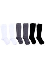 Copper Life Women's 6pk Bamboo Compression Over-the-Calf Socks Basics