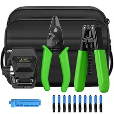 6 in 1 Fiber Optic Tool Kit with High Precision A-6C Optical Fiber Cleaver and