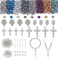 Rosary Jewelry Making Kit 726pcs Easter Necklace Making Set Rosary Prayer Making