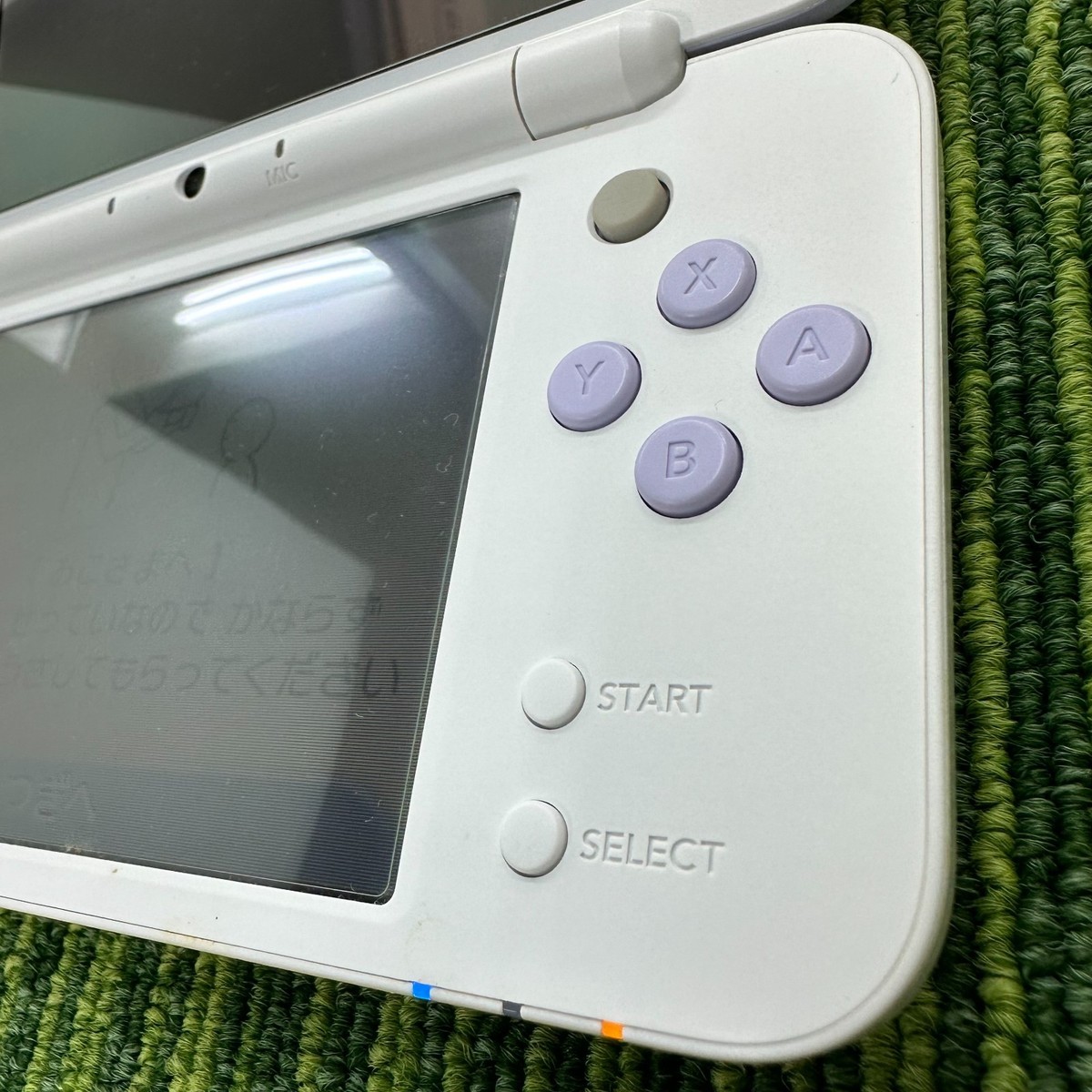 New Nintendo 2DS XL LL White Lavender Console Stylus Working