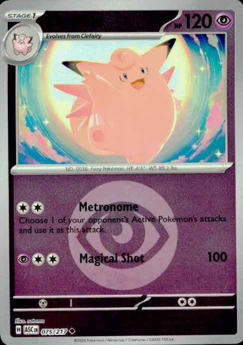 Clefable 075/217 Uncommon ME: Ascended Heroes Pokemon NM