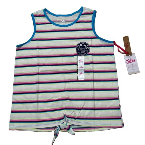 NWT ✅ Justice Girl’s Front Knot Sleeveless Tank Top Multi Color ✅ Size XL 16/18