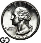 1952-S Washington Quarter, Flashy Gem BU++