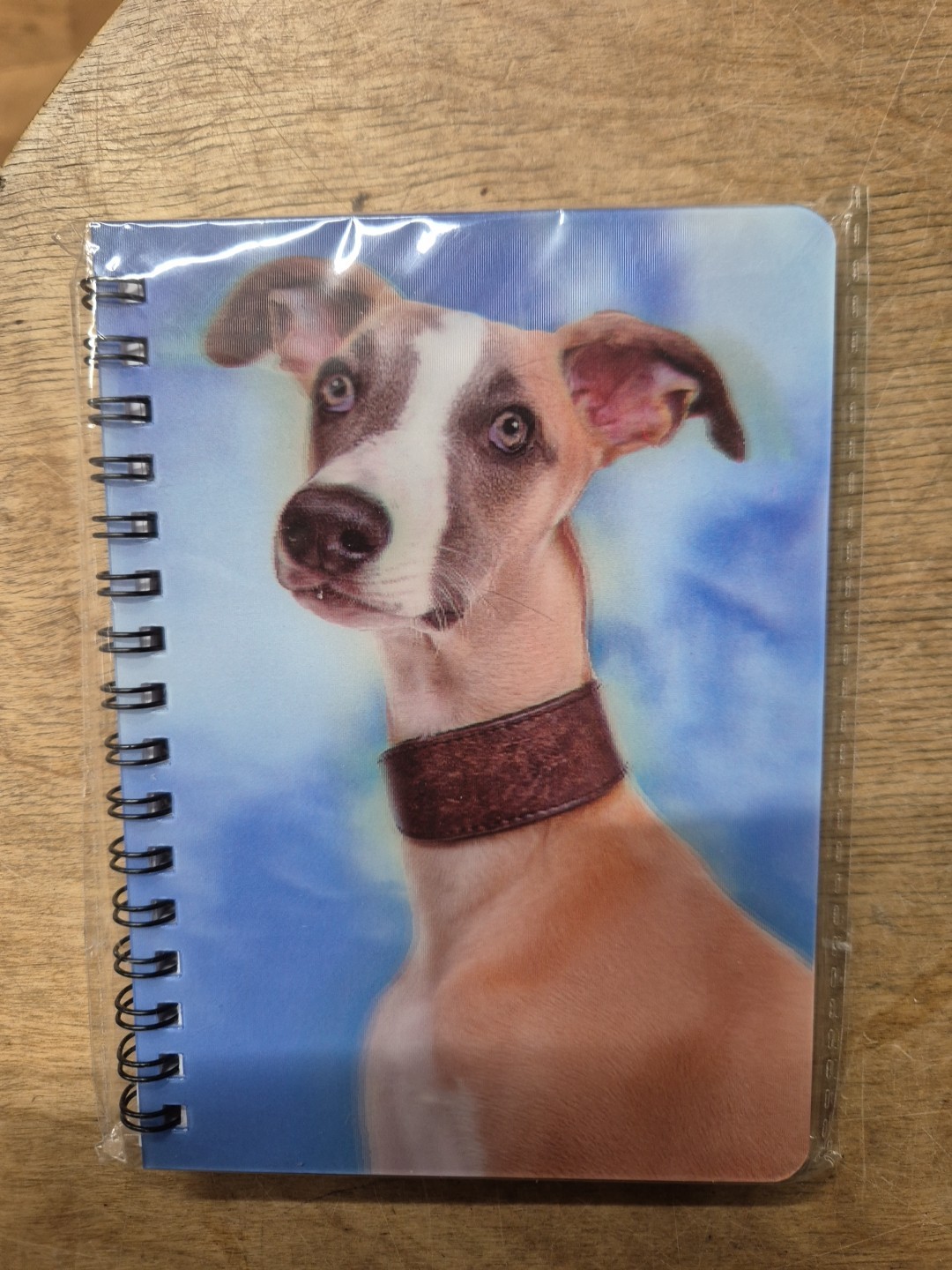 Whippet notebook Whippets Notebooks Dog lined A6 Notepad Dogs 3D lenticular book