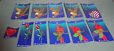 Lot of 11 Wrights Iron-On Appliqu  Patches Eagles Cardinals Roses Hearts