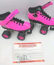 Riedell Pink Black Dart Quad Roller Derby Speed Skates Med Youth Size 3 New