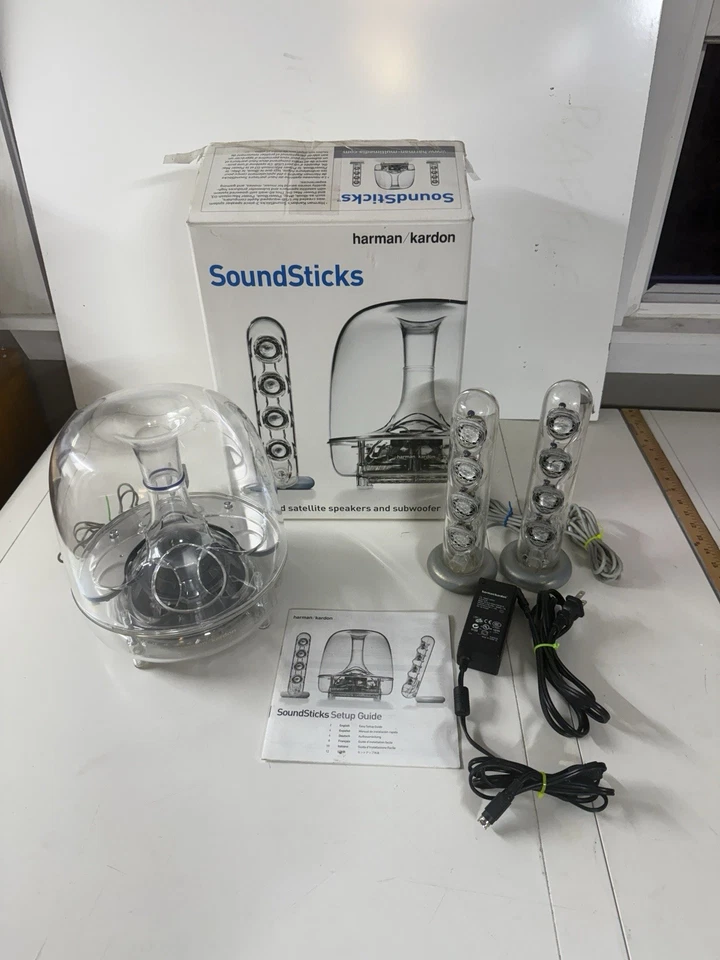 Harman Kardon Sound Sticks II Lautsprechersystem - getestet funktioniert - LESEN mit Box