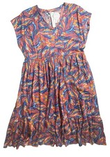Clearance Plus Size 2X Womens Intro Midi Sleeveless Dress Cotton Multicolor $60