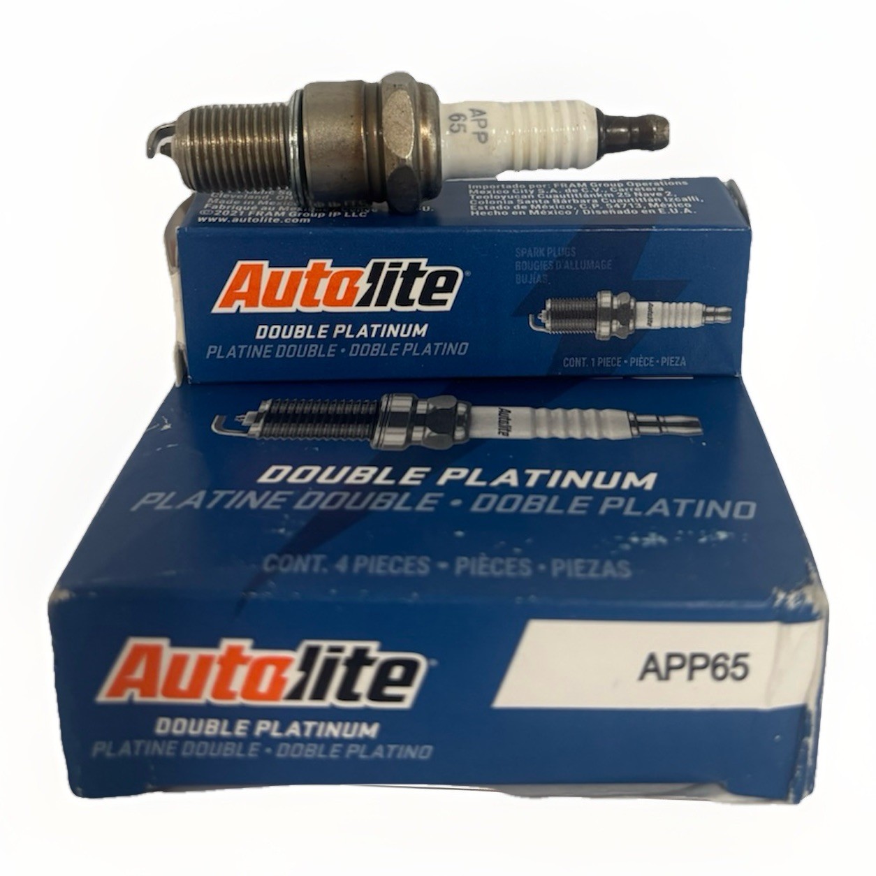 4-Pack Autolite APP65 Double Platinum Spark Plugs Ignition