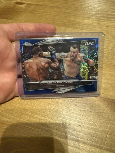 2026 Topps Chrome UFC Colby Covington Blue Mini Diamonds /150 #91