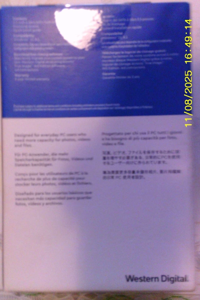 WD Blue 8TB Desktop Hard Disk Drive - 5640 RPM SATA 6Gb/s 256MB Cache 3.5 Inch - Image 2 of 2