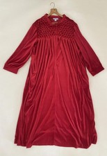 Vintage 90s Robe House Dress Red Heavy Velvet Only Necessities Sz 5X 38 / 40 EUC