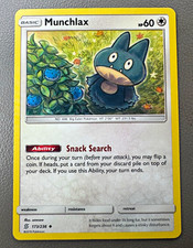 Pokemon TCG Munchlax Regular Uncommon SM-Unified Minds ENG Basic HP60 173/236