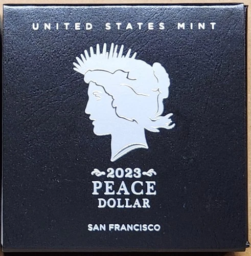 OGP Box and COA Only for 2023 Proof Peace Silver Dollar --- No Coin