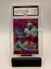Shedeur Sanders / Travis Hunter 2024 Leaf Exclusive Metal  Dual Pink #/10
