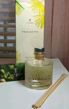 Thymes FRASIER FIR bamboo reed diffuser 6.5oz, NEW Sandlewood Cedarwood.        