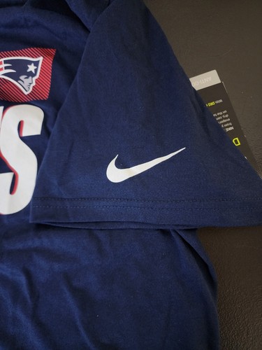 Nike Dri-Fit New England Patriots Mens Size XL OnField Standard Fit Navy T-Shirt - Picture 9 of 17