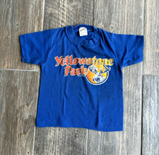 Vintage 1982 Youth Sz XS 2-4 Yellowstone Park Blue T-shirt